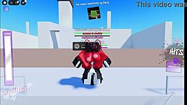 He beats slut senseless then fucks her raw in roblox cumbat