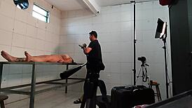 Hey nurse films her big tits in abandoned hospital ward