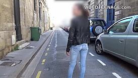 Skinny Brunette Teen Tries First Anal Casting