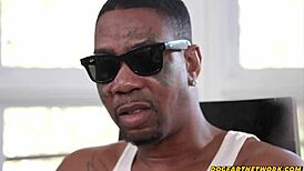 Tatted Blondie Licks Rapper's Huge Black Cock Before Riding It Doggystyle!