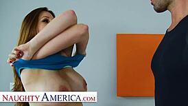 naughty america trainer pumps allison moore's big ass with creamy workout load