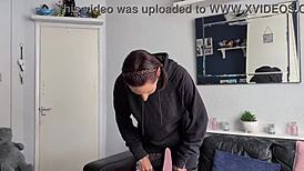 sexy british housewife tries lingerie in swinging cosplay haul