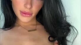 that slutty american exchange student is fingering her wet pussy on webcam till she squirts