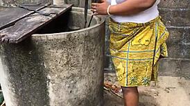 her huge natural tits bouncin makin me crazy for outdoor anal fuck