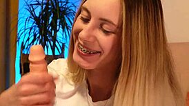 Blowjob handjob from skinny tall blonde teen lets get nasty fun now 🔥👅