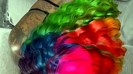 prettiest ebony cowgirl rides big black cock deep with wet creampie finish