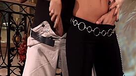 Fucking Sexy Milf Fingers Pussy Deepthroats in Stockings Lingerie