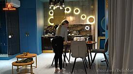 Sexy Housekeeper's Tight Anal Tempts Boss For Deep Pounding