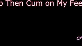 he worships her goddess feet till he explodes cum everywhere casual style