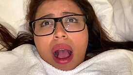 POV stepmom milf with huge cock surprise fucks tantaly doll to creampie orgasm