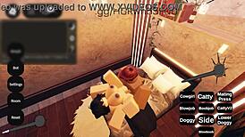 Massive BBC Pounds Horny White Roblox Bitch to Blackout