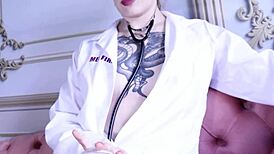 Dr. Mel Fire's JOI contest in hospital roleplay makes patient cum hard during game instructions 🎮💦