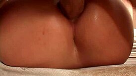 big boob brunette loves anal pounding and gulping down sticky facial cum