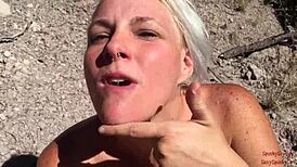 wanna see her suck and swallow deep on this public trail? 😏💦