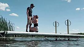 we almost got caught fucking wildly at the lake for public eyes