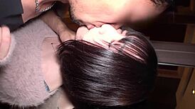 Saki-chan squirms sensitive as hands grope body tongue teases mouth and cock rubs ass while pinching pink nipples