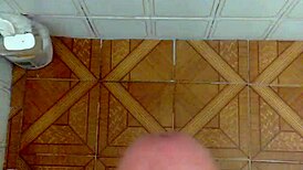 minha linda gozada explodes thick cumshot all over huge cock.