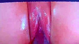 Puffy Pink Pussy in Fishnets Takes BBC Hardcore Pounding!