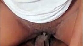 she starts riding that good black dick on the sofa screaming with her big tits bouncing then drops to the floor for bareback missionary ass shaking cum.