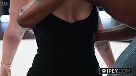 wifey you craving that bbc deepthroat doggystyle pounding while hubby's watching your blonde tits bounce?