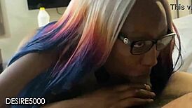 chubby homemade wife deepthroats huge black cock while staring into eyes