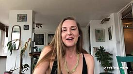 sexy sarah spreads legs and fingers perky tits to orgasm