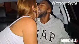 work buddy drove me home then made me pay with her pierced pussy ride