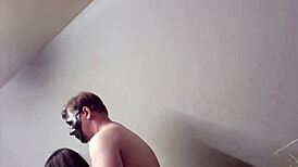 masked daddy sneaks in to fuck petite teen slut doggystyle after blowjob bendover