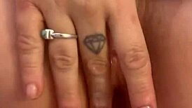 close-up creampie fills tight pussy with thick cum load dripping out