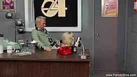 Blonde Parody Babe's BIG TITS BOUNCE During Hard BONING