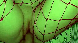 Soft petite redhead's shaved pussy devours monster dildo in close-up bedroom play pt 1