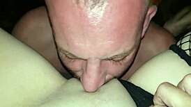 Young 18yo shaved pussy spread wide for intense licking and first-time seduction close-up