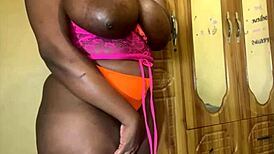 My Wet African Ebony Queen Pussy Stuffed with Huge Dildo