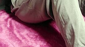 Chubby amateur wife oils up for real shaking orgasm