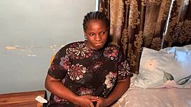 ever wonder how this thick ebony queen fingers her hairy pussy on camera?