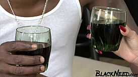 busty bbw college student deepthroats big black cock before rough anal ass licking interracial pounding.