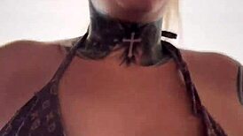 Brown-eyed amateur trains hard at gym with wet pussy juices dripping down legs