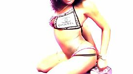 amateur couple films her slipping into a skimpy bikini at home