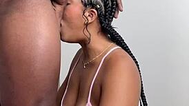 cute model nysdel gives delicious amateur blowjob between you and her