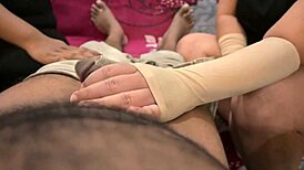 wanna feel our hands stroking you in this hot threesome?