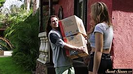 Classy 18+ Teen Fucks Wild Outdoors Missionary Style!