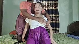 yo this massage guy can't resist banging the lonely married bride on bedroom bed