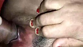 cute brunette wife screams as hubby licks her huge natural tits