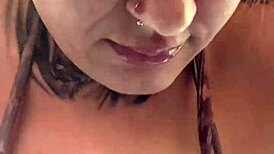 Brown-eyed amateur trains hard at gym with wet pussy juices dripping down legs