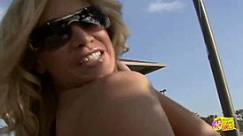 two slutty babes deepthroat pink dildo then ride lick and fuck each others tight cunts to orgasm