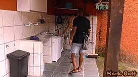 Blonde Jennifer Calls Technician and Pays with Tight Asshole