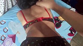 Desi GF Bent Over for BF's Rough Doggystyle Pounding