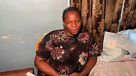 ever wonder how this thick ebony queen fingers her hairy pussy on camera?