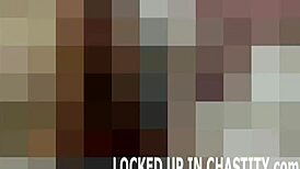 chastity cage teasing your cock while she binds and dominates you tight