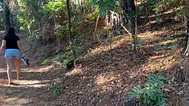 brazilian amateur strips naked in woods huge ass ninfeta tits so hot!